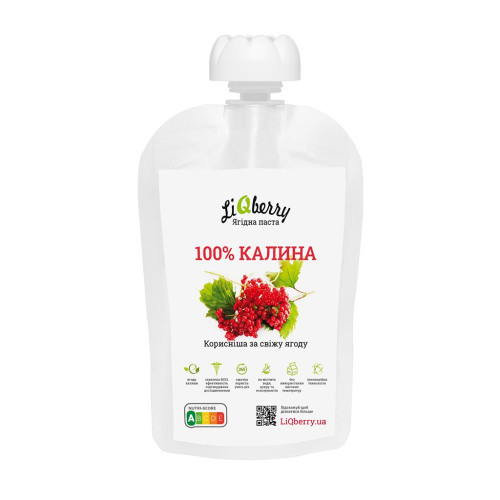 Купить Ягодный морс для бани. Паста LiQberry Калина, 100 г. Подарки для бани и сауны, веники. Мобильные бани-палатки, печки. Магазин Моби баня