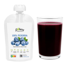 Ягодный морс для бани. Паста LiQberry Голубика, 100 г. Веники, подарки для бани, бани-палатки и сауны. Магазин Моби баня