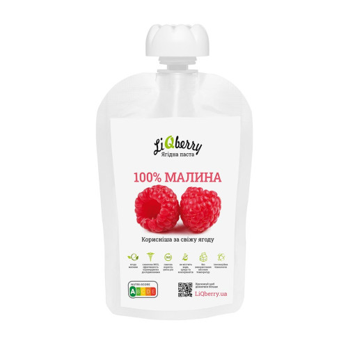 Купить Ягодный морс для бани. Паста LiQberry Малина, 100 г. Подарки для бани и сауны, веники. Мобильные бани-палатки, печки. Магазин Моби баня