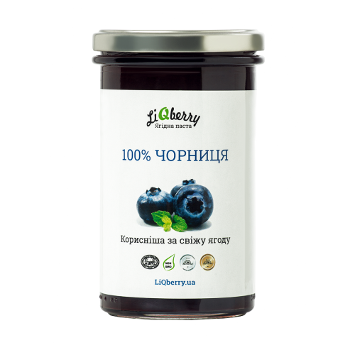 Купить Ягодный морс для бани. Паста LiQberry Черника, 0,545 л. Подарки для бани и сауны, веники. Мобильные бани-палатки, печки. Магазин Моби баня