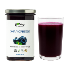 Ягодный морс для бани. Паста LiQberry Черника, 0,545 л. Веники, подарки для бани, бани-палатки и сауны. Магазин Моби баня
