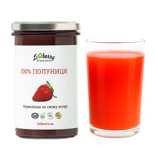Купить Ягодный морс для бани. Паста LiQberry Клубника, 0,545 л. Подарки для бани и сауны, веники. Мобильные бани-палатки, печки. Магазин Моби баня