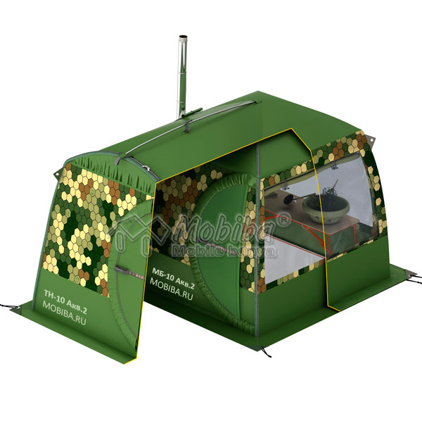 Купить Тент накидной для палатки Мобиба МБ-10А Акв.2 Киев Украина, мобильніе бани палатки.